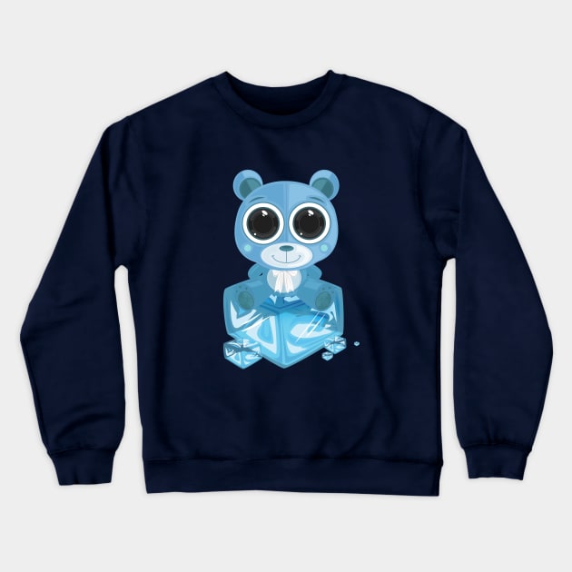 Teddy Bear - Cool Blue Crewneck Sweatshirt by adamzworld